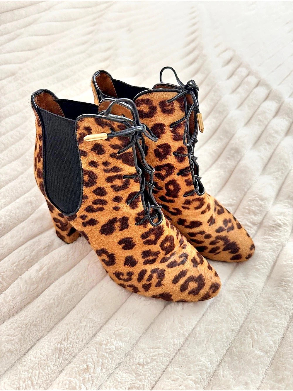 Aquazzura Leopard leather Ankle Boots EU 38